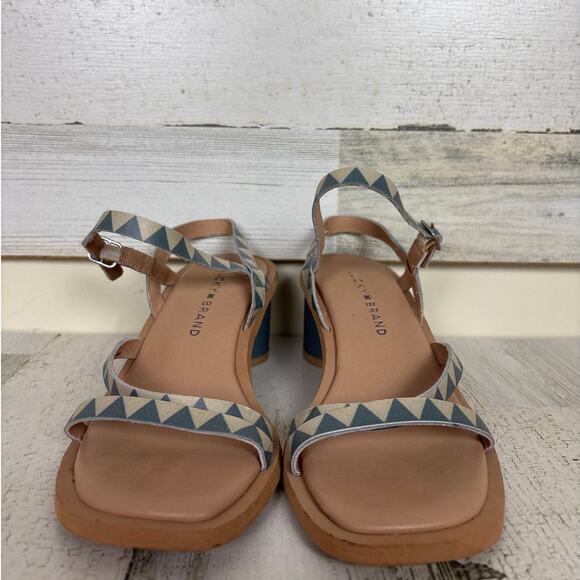 Lucky Brand Women’s 6 Pimae Bluestone Leather Slingback Heeled Sandals - Picture 3 of 9